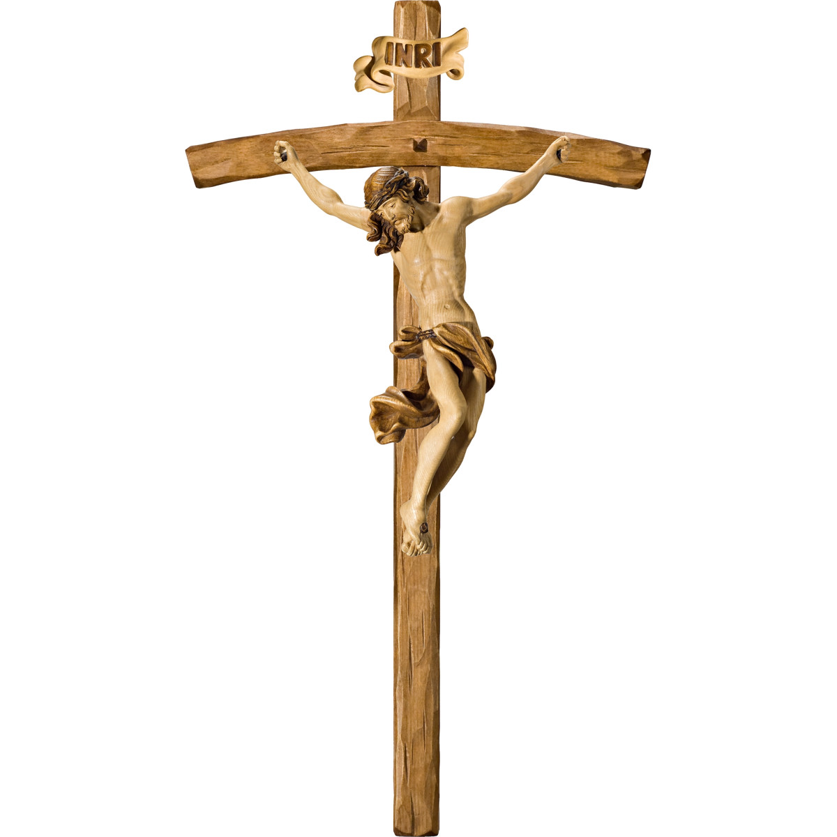 Cristo Barroco en cruz arqueada